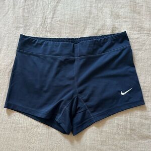 Nike Women's Navy Blue Spandex Shorts